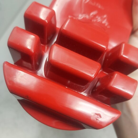 CHRISTIAN LOUBOUTIN Marvel WOMENS Vibrano Black Silver Boot - Picture 13 of 14